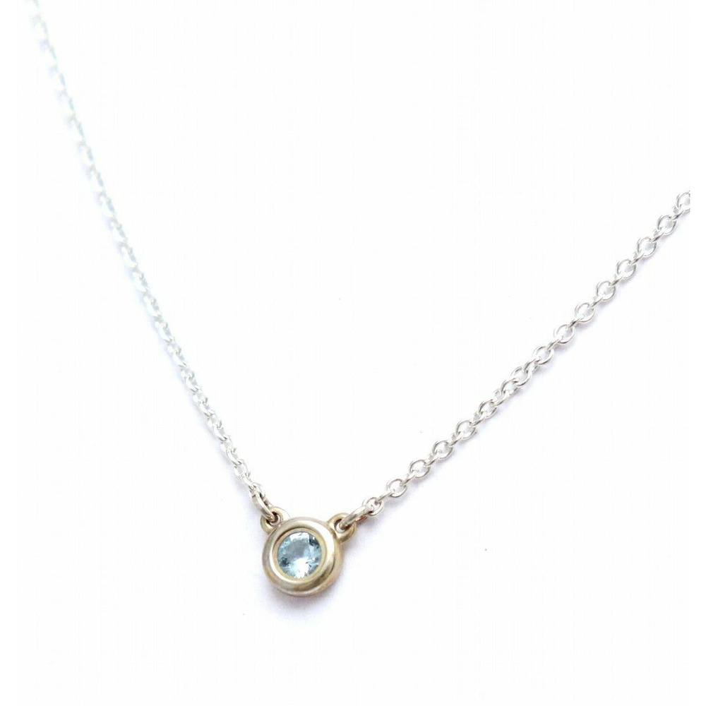 TIFFANYCo Tiffany by the Yard Necklace Silver Aquamarine